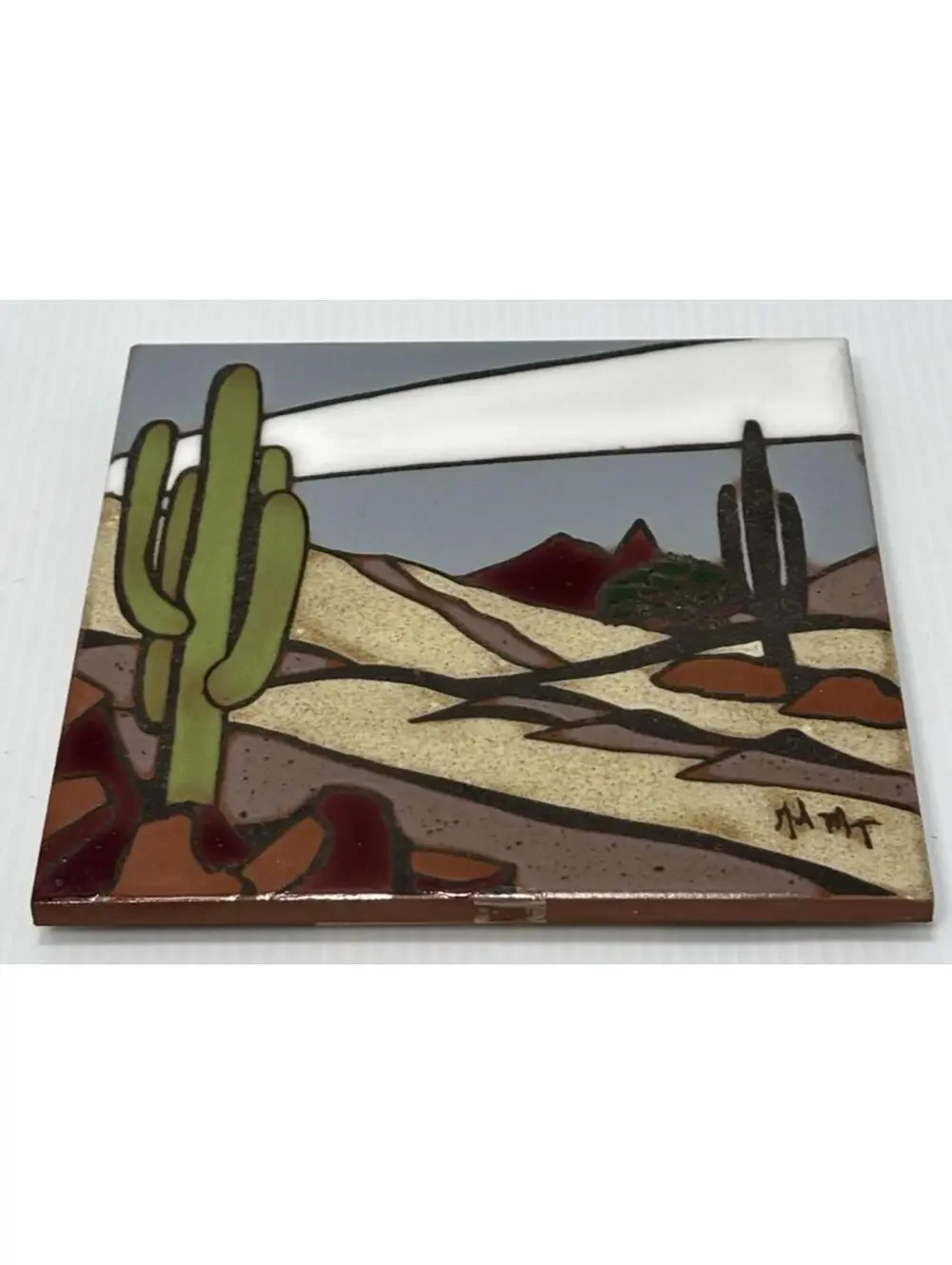 Santa Cruz Tileworks Hand Painted Tile Kitchen Trivet / Wall Decor Tucson AZ Art